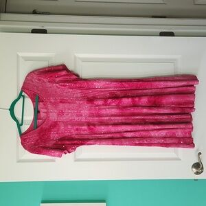 Ladies pink dress with sequins